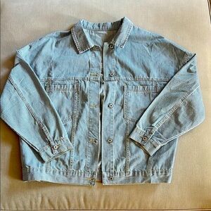 Striped Denim Jacket XL